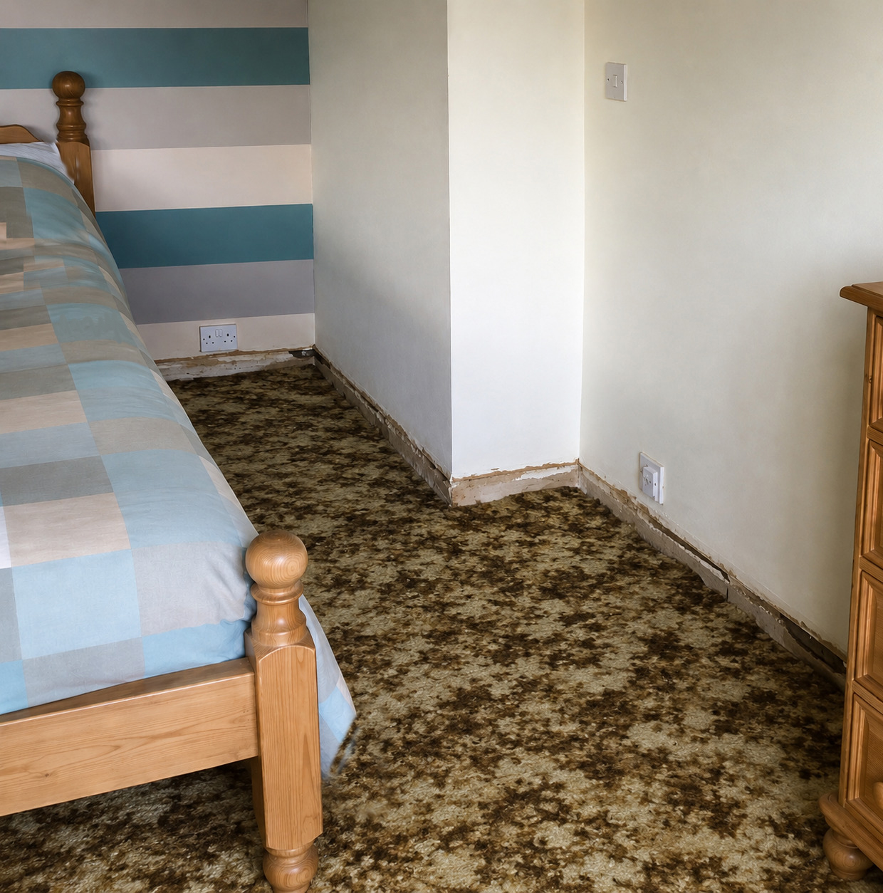 Wood Floors and Skirting Before